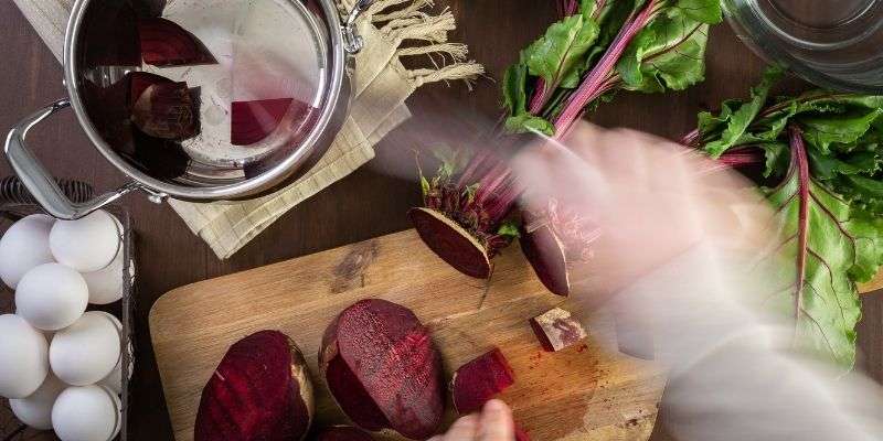 Rote Beete geschnitten